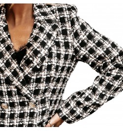 Coat Plaid Warm Mid-length Women Outer Garment For Winter Formal Jackets Checkered Outerwear Tops $41.98 - Jackets & Coats