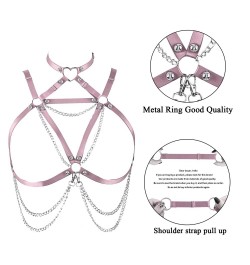 Metal Heart Accessories Neck Harness For Womens Elastic Erotic Lingerie Bondage Body Belts Corset Sexy Crop Top Bralette Feti...