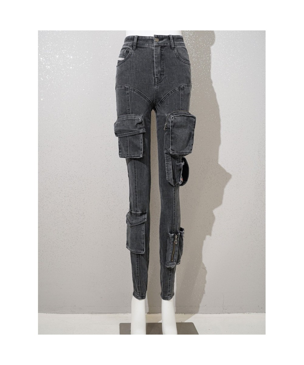 2023 Summer New Fashion Women Jeans High Elastic Slim Lower Leg Zipper Can Be Opened To Become Denim Flared Pants 17A3777H $6...