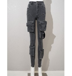 2023 Summer New Fashion Women Jeans High Elastic Slim Lower Leg Zipper Can Be Opened To Become Denim Flared Pants 17A3777H $6...