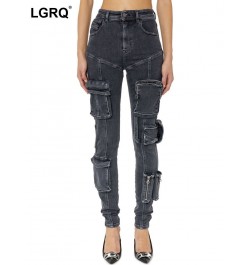 2023 Summer New Fashion Women Jeans High Elastic Slim Lower Leg Zipper Can Be Opened To Become Denim Flared Pants 17A3777H $6...