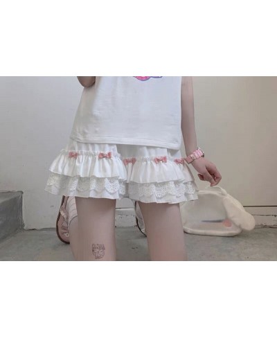 High Waist Mini White Skirts Gothic Saia Lace Bow Patchwork Pleated Women Skirts Casual College Lolita Harajuku Skirt $31.84 ...
