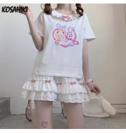 High Waist Mini White Skirts Gothic Saia Lace Bow Patchwork Pleated Women Skirts Casual College Lolita Harajuku Skirt $31.84 ...