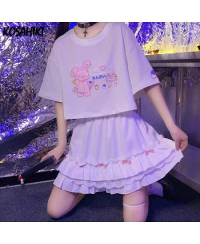 High Waist Mini White Skirts Gothic Saia Lace Bow Patchwork Pleated Women Skirts Casual College Lolita Harajuku Skirt $31.84 ...