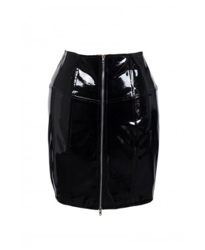 Women's Summer Fashion Zip PVC PU Leather Pencil Mini Skirt Lace Up $32.02 - Skirts