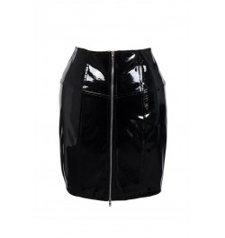 Women's Summer Fashion Zip PVC PU Leather Pencil Mini Skirt Lace Up $32.02 - Skirts