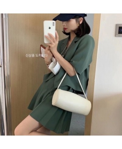 Summer New Korean Fashion Skirt Suit Women Set College Style Short-sleeved Suit Jacket Pleated Skirt 2-piece Set Matching Set...