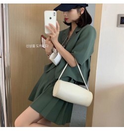 Summer New Korean Fashion Skirt Suit Women Set College Style Short-sleeved Suit Jacket Pleated Skirt 2-piece Set Matching Set...