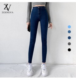 Classic Blue Jeans Women High Waisted Super Elastic Y2k Aesthetic Fashion Capris 2023 Urban Femme Denim Pants Streetwear Tren...