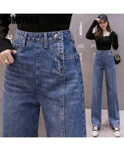 Vintage High Waist Women Jeans winter thick warm Streetwear Wide Leg Jeans Female Denim Pants Straight Baggy Mom Denim Pants ...