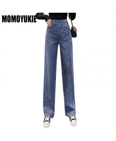 Vintage High Waist Women Jeans winter thick warm Streetwear Wide Leg Jeans Female Denim Pants Straight Baggy Mom Denim Pants ...