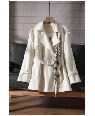 Women Coat New Autumn And Winter Products Casual Solid Color Trench Coat Lapel Long Sleeve Double Row Button Placket Jacket $...