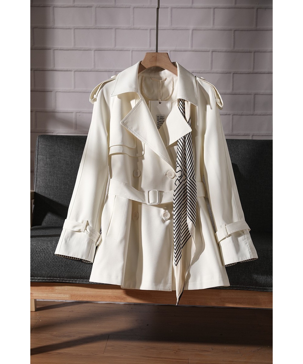 Women Coat New Autumn And Winter Products Casual Solid Color Trench Coat Lapel Long Sleeve Double Row Button Placket Jacket $...