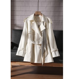 Women Coat New Autumn And Winter Products Casual Solid Color Trench Coat Lapel Long Sleeve Double Row Button Placket Jacket $...