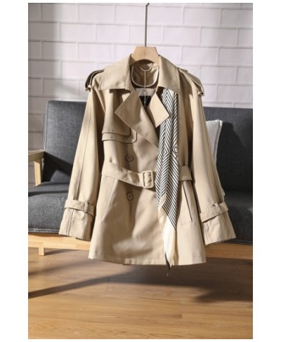 Women Coat New Autumn And Winter Products Casual Solid Color Trench Coat Lapel Long Sleeve Double Row Button Placket Jacket $...