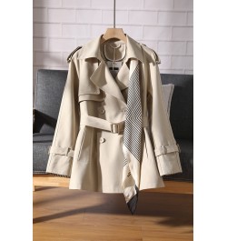 Women Coat New Autumn And Winter Products Casual Solid Color Trench Coat Lapel Long Sleeve Double Row Button Placket Jacket $...