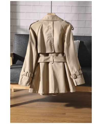 Women Coat New Autumn And Winter Products Casual Solid Color Trench Coat Lapel Long Sleeve Double Row Button Placket Jacket $...