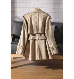 Women Coat New Autumn And Winter Products Casual Solid Color Trench Coat Lapel Long Sleeve Double Row Button Placket Jacket $...