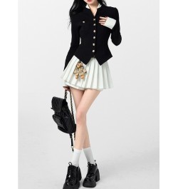 Two Piece Set Black Vintage Women Japanese Short Blazer Coat+mini Skirt Suit Female Casual Korean Fashion Sexy Kawaii Set 202...