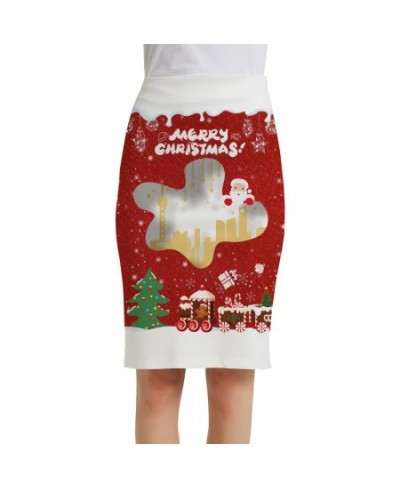 Christmas Skirts Women New Year 3d Skirt Deer Print Skirt Santa Claus Sundresses Elegant Ladies Skirts Womens Floral $24.59 -...