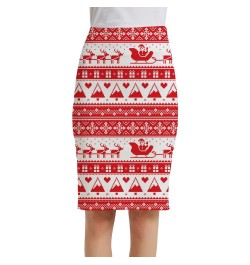 Christmas Skirts Women New Year 3d Skirt Deer Print Skirt Santa Claus Sundresses Elegant Ladies Skirts Womens Floral $24.59 -...