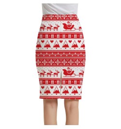 Christmas Skirts Women New Year 3d Skirt Deer Print Skirt Santa Claus Sundresses Elegant Ladies Skirts Womens Floral $24.59 -...