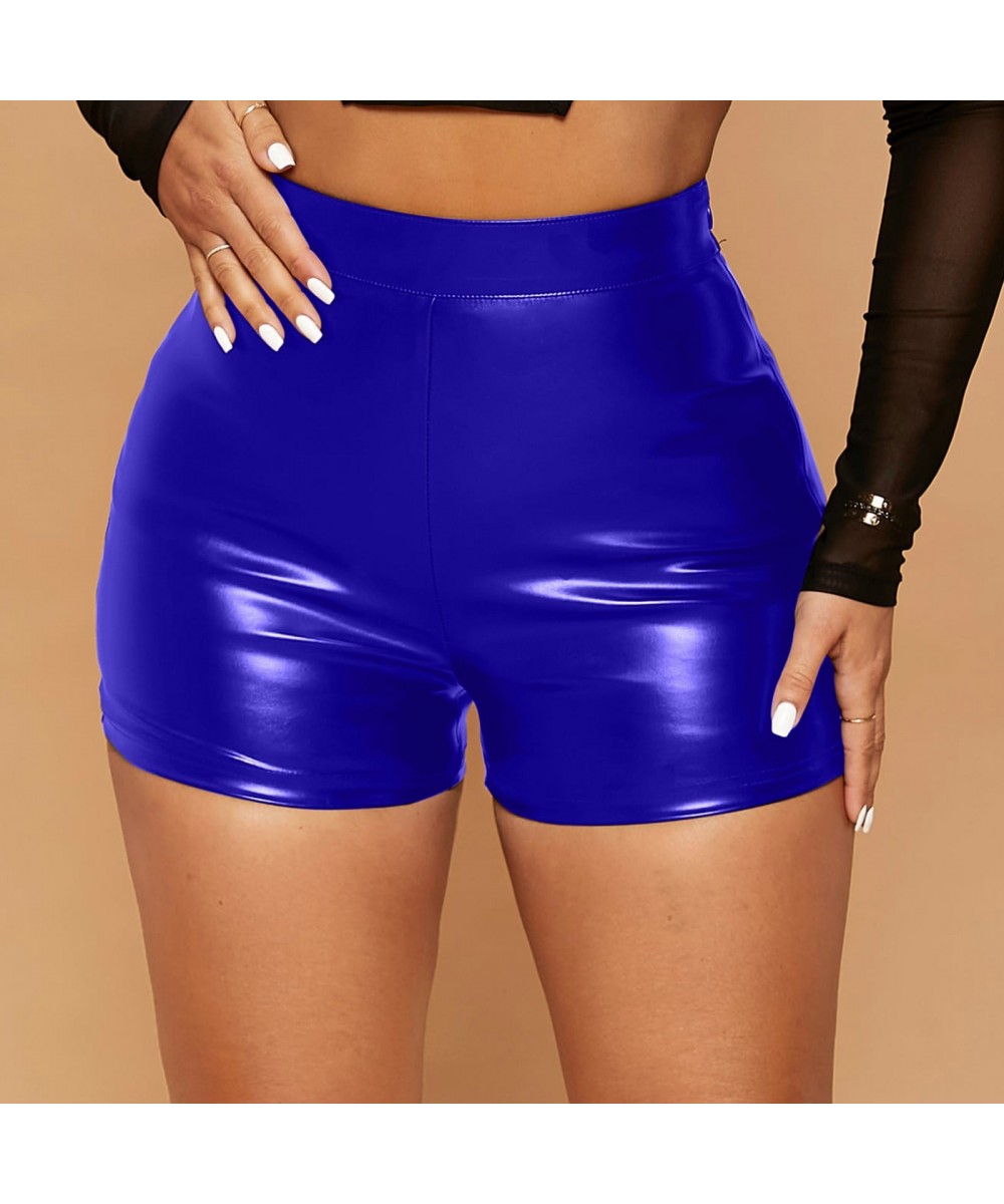 Sexy Nightclub Leather Shorts Women High Waist Bodycon Push Up Black Short Joggers Sports Fitness Womens Sexy Slim Shorts YJ ...