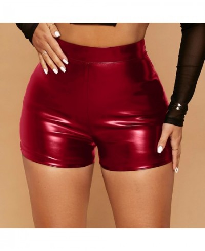 Sexy Nightclub Leather Shorts Women High Waist Bodycon Push Up Black Short Joggers Sports Fitness Womens Sexy Slim Shorts YJ ...