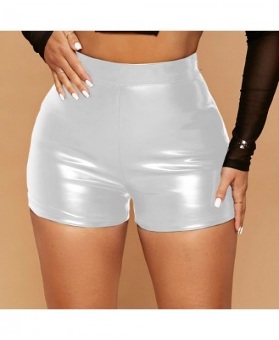 Sexy Nightclub Leather Shorts Women High Waist Bodycon Push Up Black Short Joggers Sports Fitness Womens Sexy Slim Shorts YJ ...