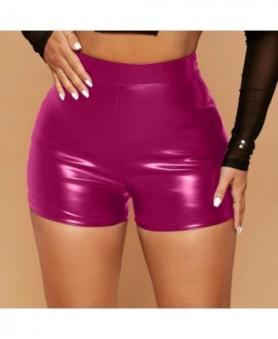 Sexy Nightclub Leather Shorts Women High Waist Bodycon Push Up Black Short Joggers Sports Fitness Womens Sexy Slim Shorts YJ ...