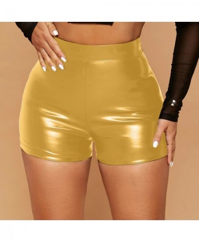 Sexy Nightclub Leather Shorts Women High Waist Bodycon Push Up Black Short Joggers Sports Fitness Womens Sexy Slim Shorts YJ ...