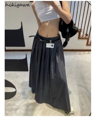 Fashion Skirts for Women Streetwear Harajuku Casual Jupe High Waist Loose Pleated Skirt Y2k Clothing 2023 Faldas Mujer De Mod...