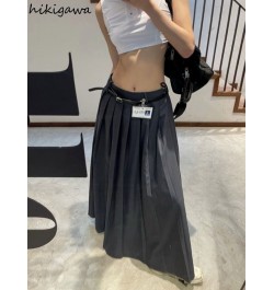 Fashion Skirts for Women Streetwear Harajuku Casual Jupe High Waist Loose Pleated Skirt Y2k Clothing 2023 Faldas Mujer De Mod...