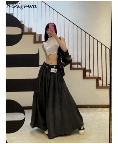 Fashion Skirts for Women Streetwear Harajuku Casual Jupe High Waist Loose Pleated Skirt Y2k Clothing 2023 Faldas Mujer De Mod...