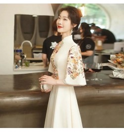 Evening Dress Skirt Female 2022 Meeting Light Luxury Niche High-End Luxury Chinese Cheongsam Can be Worn at Ordinary Times W ...