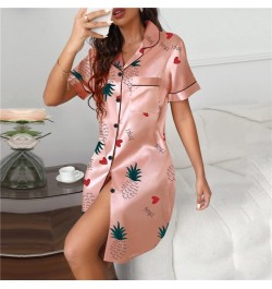 Womens Silk Satin Pajamas Set Women Shirt Skirt Sleepwear Pijama Women's Loungewear Pajamas Suit Female Sleepwear Nightgown $...