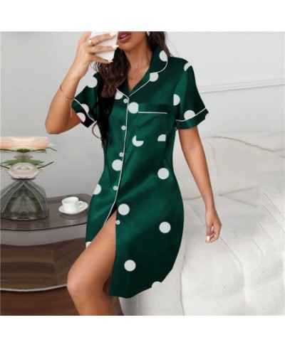 Womens Silk Satin Pajamas Set Women Shirt Skirt Sleepwear Pijama Women's Loungewear Pajamas Suit Female Sleepwear Nightgown $...