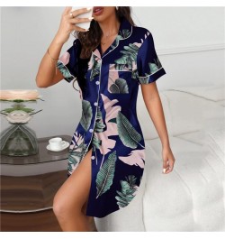 Womens Silk Satin Pajamas Set Women Shirt Skirt Sleepwear Pijama Women's Loungewear Pajamas Suit Female Sleepwear Nightgown $...