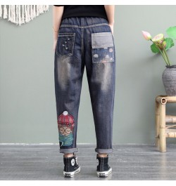 High Quality Women M-XL Retro Patch Embroidered Print Loose Jeans High Waist Cartoon Cute Oversize Harem Pants Cool $87.63 - ...