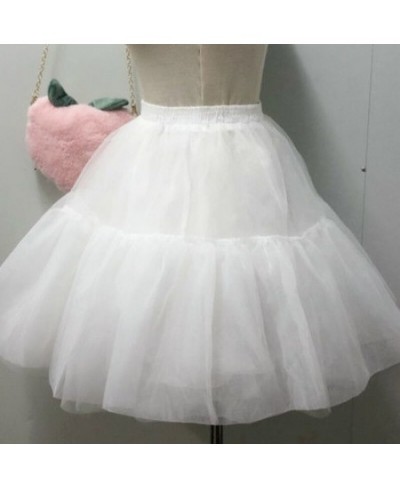 New Short Tulle Petticoat Dress Girls Skirt Petticoat Tutu Lolita Faldas Cupcake Dress White Japanese Skirts $33.34 - Skirts