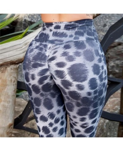 New Leggings Fashion Leopard Print Workout High Waist Push Up Sport Legging Graffiti Style Slim Mujer Elastic Fitness Pants $...