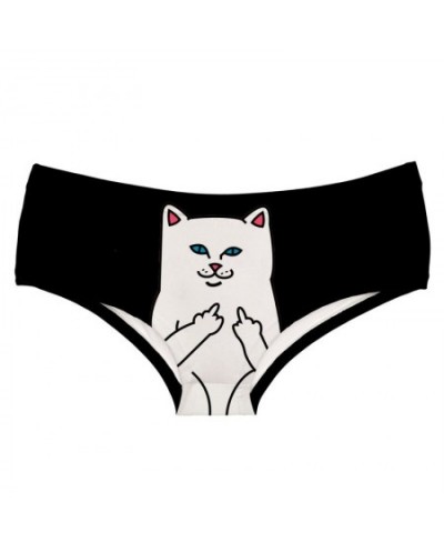 Super Soft Women 3D Panties Underwear CAT Meow Kitty Funny Print Kawaii Push Up Briefs Lingerie Thong for Female $14.45 - Und...