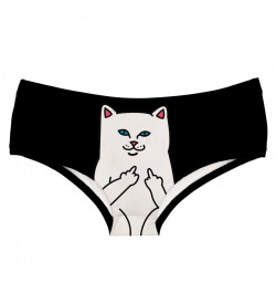 Super Soft Women 3D Panties Underwear CAT Meow Kitty Funny Print Kawaii Push Up Briefs Lingerie Thong for Female $14.45 - Und...