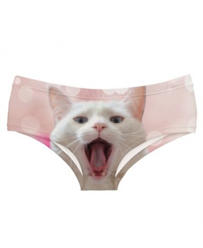 Super Soft Women 3D Panties Underwear CAT Meow Kitty Funny Print Kawaii Push Up Briefs Lingerie Thong for Female $14.45 - Und...