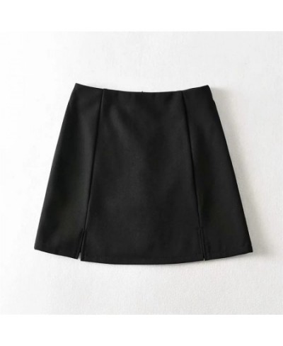 Women Mini Bodycon Skirt With Split Mini Skirt $27.07 - Skirts