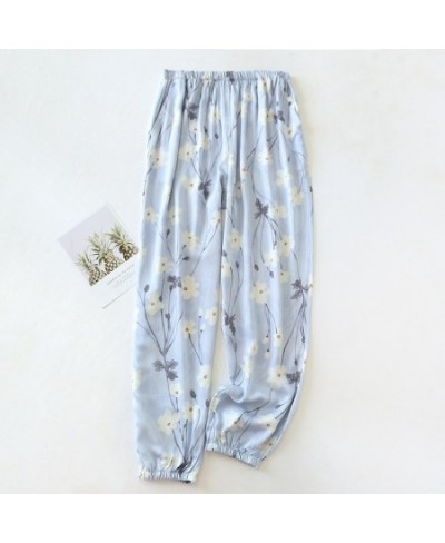 2023 Spring/Summer New Women's Sleeping Pants Viscous Fiber Gongsatin Ladies Beach Pants Mosquito Proof Pants Flower Home Pan...