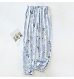 2023 Spring/Summer New Women's Sleeping Pants Viscous Fiber Gongsatin Ladies Beach Pants Mosquito Proof Pants Flower Home Pan...