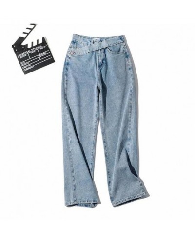 2023 Fashion Jeans Women Wide Leg Pants Mom Femme Blue Jean High Waist Woman Trousers Pantalones Size XS-L $52.13 - Jeans