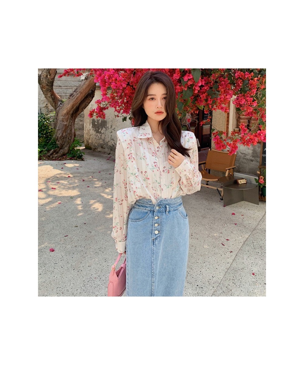 Long Sleeve Shirt Floral Shirt 2023 New Women's Gentle Elegant Style Chiffon Shirt Long Sleeve Top Casual Fashion All-match $...