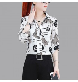 Printed Fashion Turn-down Collar Women's Blouse Pullovers 2023 Summer Female Clothing Korean Casual Half Sleeve Vintage Shirt...